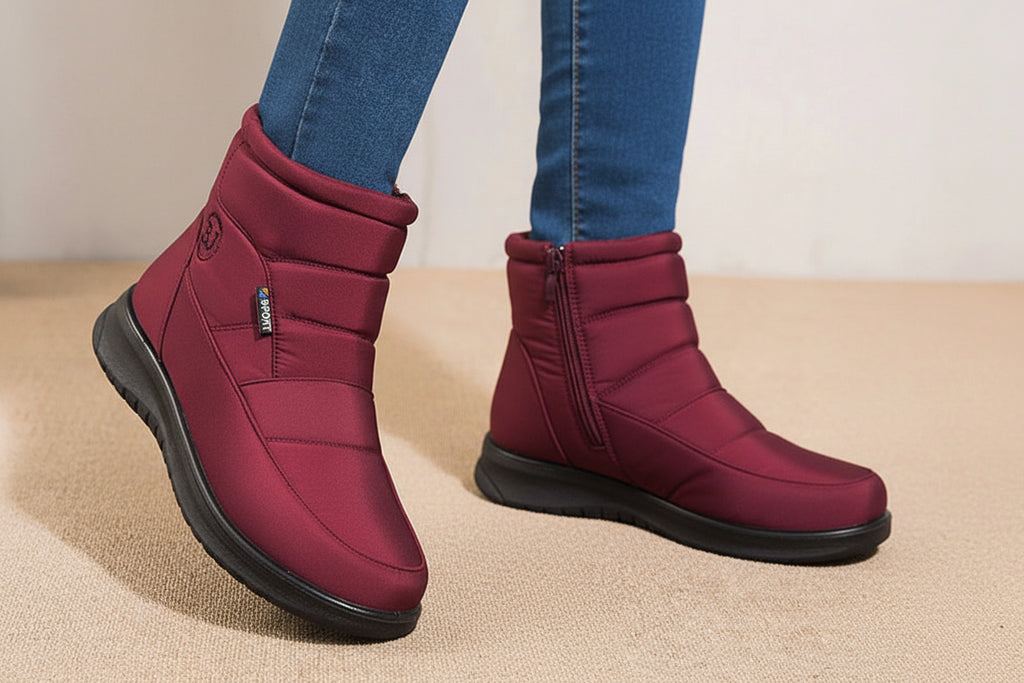 Bottines Montantes Coton Doublé - Chaleur & Confort