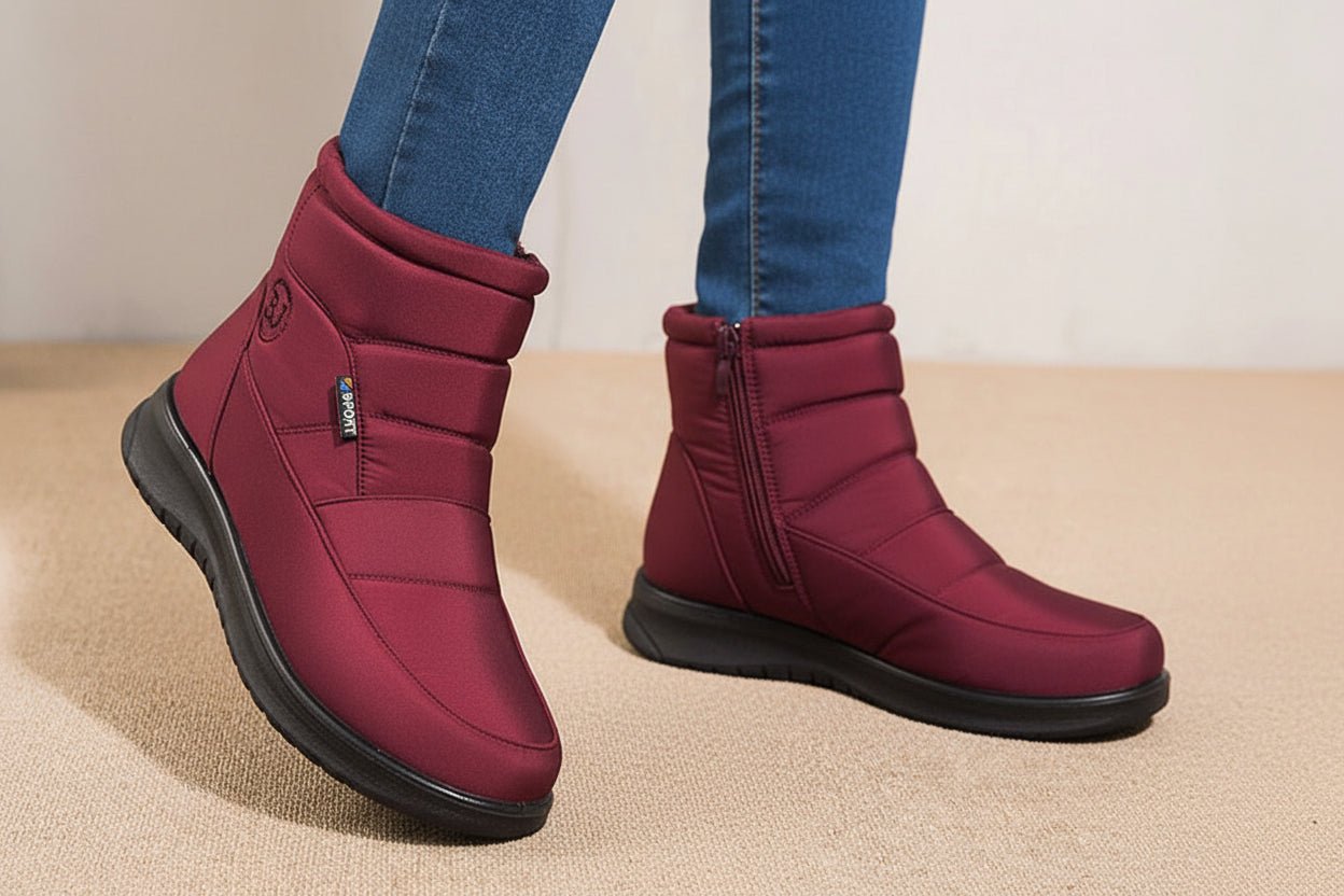 Bottines Montantes Coton Doublé - Chaleur & Confort